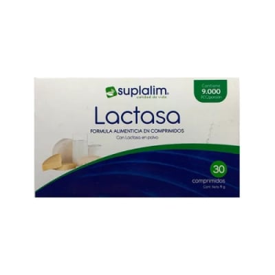 Lactasa 9000 Fcc 30 Comprimidos Suplalim